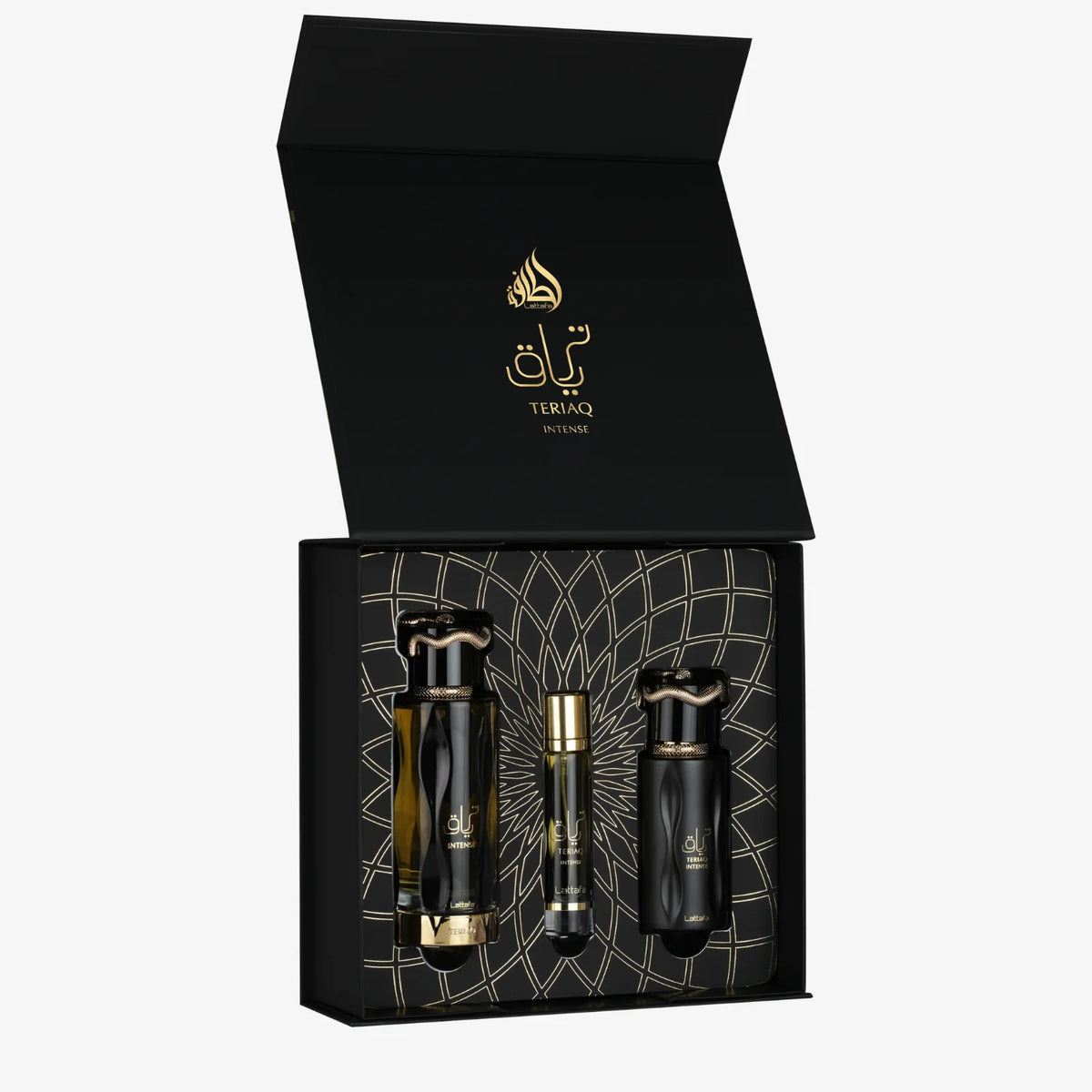 LATTAFA TERIAQ INTENSE  GIFT SET KIT 3 UNIDADES 100ML
