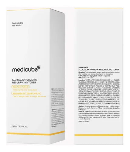 MEDICUBE KOJIC ACID TURMERIC RESURFACING TONER 250ML