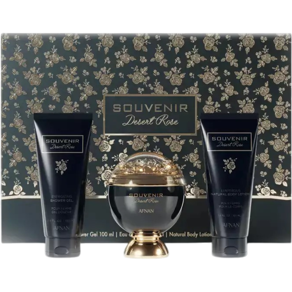 AFNAN SOUVENIR DESERT ROSE KIT - 3 PRODUTOS