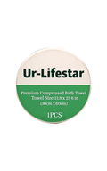 UR-LIFESTAR PREMIUM COMPRESSED BATH TOWEL 30X60CM